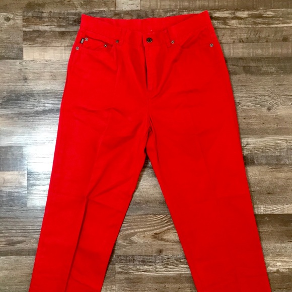 🖤3 for 25🖤Vtg 90s/Y2K Red High Waist Goth Pin-Up Punk Rockabilly Mom Jeans - Picture 2 of 6